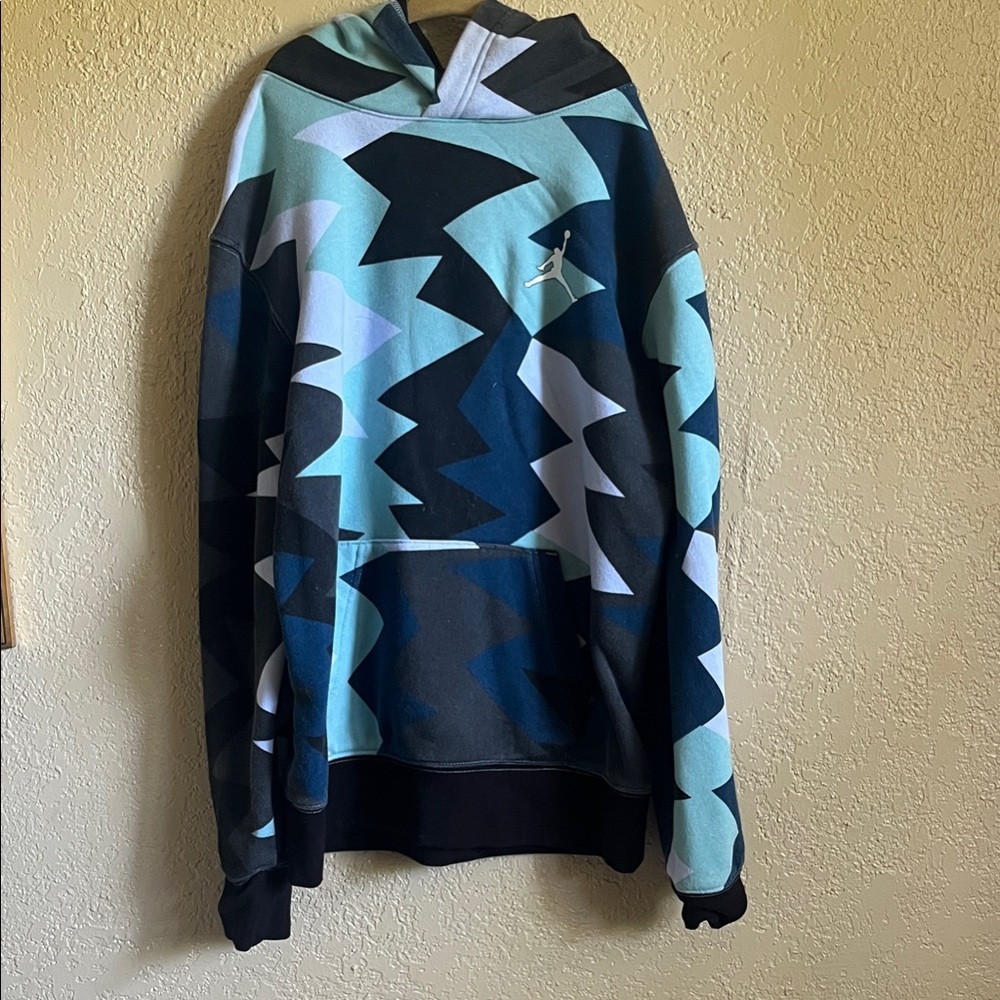Jordan Blue and Black Patterned Hoodie